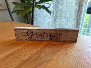 Wooden Sign - Grateful