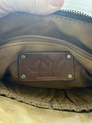 RARE Patricia Nash Avellino Brown Crossbody  Leather Handbag
