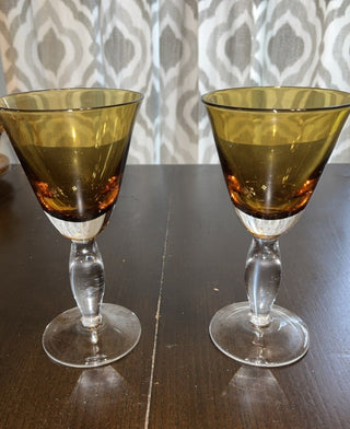 MJ-3 Arlington Amber stemware MTS|134392