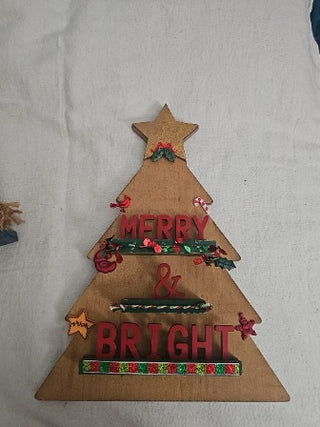 AD. Christmas tree sign Decor