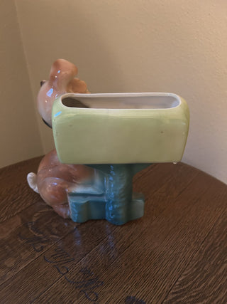 Dog Sitting By U.S. Mailbox Planter/Figurine  MTS|69617