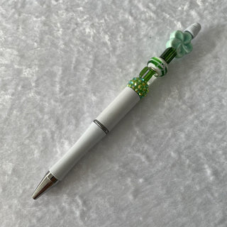 handmade beaded pen, green RSV