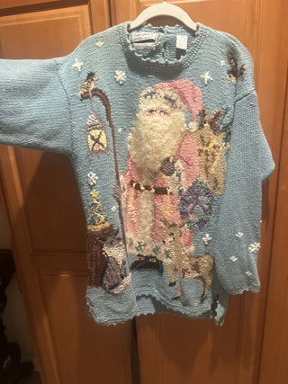 Hand Knit Nothern Isles Christmas Sweater. In good condition #62 VV MTS|131364