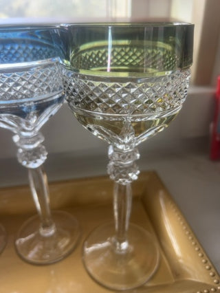 vintage Riekes-Crisa Williamsburg set of 4 wine glasse