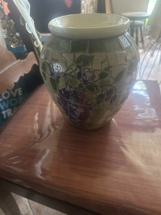 Vintage Mosaic Flower Plantar Pot Vace Napco #62 VV MTS|90528