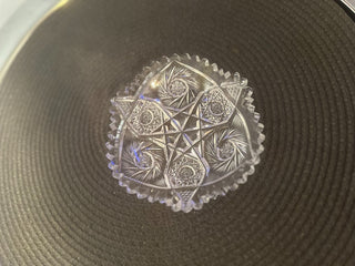Cut Glass Trinket Plate American Brilliant Antique MTS|92403