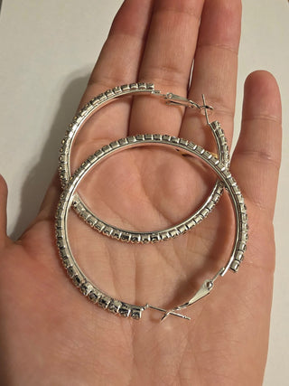 Hoop earrings with Rhinestones 2"|83549