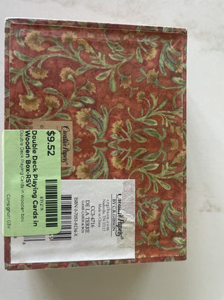 Double Deck Playing Cards in Wooden Box-RSV|78288