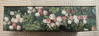 BEAUTIFUL ROMANTIC "BOWER OF ROSES" HEAVY DUTY TIN MADE FOR HIGH QUALITY LOUIS SHERRY NEW YORK CHOCOLATES (KJS) RCD|111441