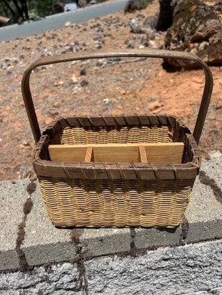 Basket Silverware Utensil & Napkin Caddy Holder