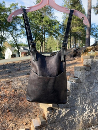 12F Le Donne Black Leather Backpack MTS