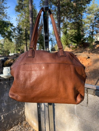 12F AS IS Fossil Cognac Brown Sydney Tote MTS