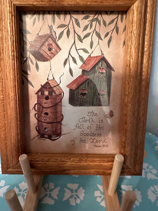 Frame oak print birdhse 10x8|51611