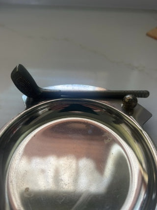 vintage golf-themed coin dish, trinket tray