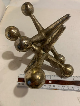 Vntg metal brass Jacks bookend set MTS|133490