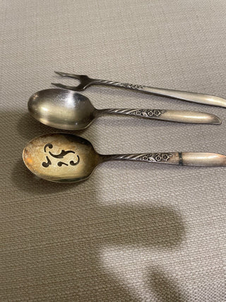 Vintage miscellaneous  slotted spoon  olive fork RSV
