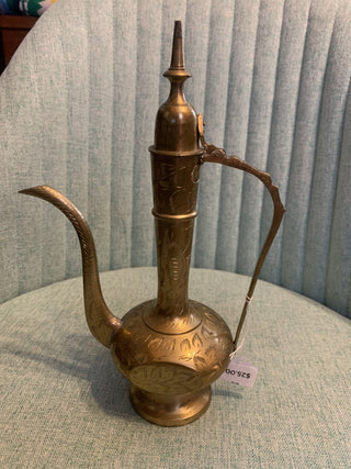 10" Etched Brass Ewer - MTS
