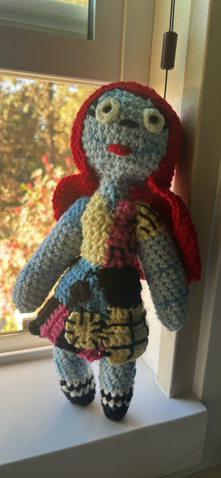 handmade crochet doll of Sally