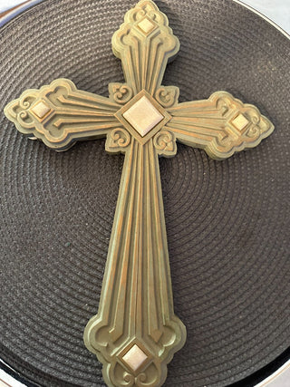 Cross Tile inlay Gold 13.5" MTS
