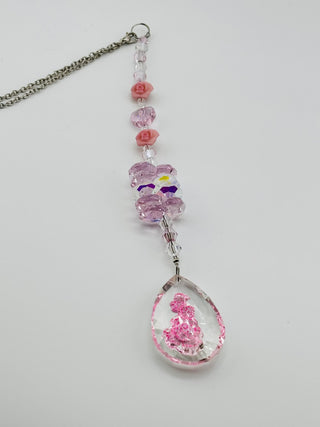 Handmade Pink Rose Suncatcher|76311