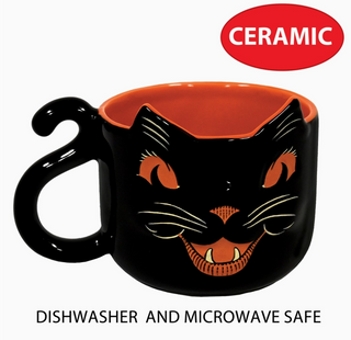 VB Vintage Halloween 12oz Ceramic Black Cat Mug|113272