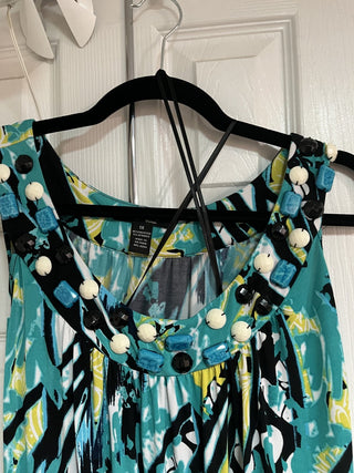 Women's Size1X Sleeveless Dress with Beaded Neckline RCD