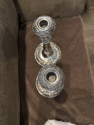 Vtg Pair Rogers Heritage 1847 Silverplate Candlesticks-KL RCD