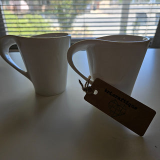 Vintage New Wave White Mug - Set of 2 (BRI) - MTS|133530