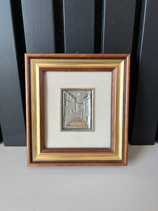 Silver embossed Italian picture frame small RSV