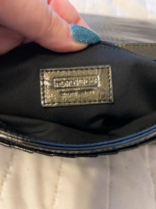 Nordstrom Genuine Leather Clutch/Wallet Black Alligator Pattern, Flap Magnetic Closure