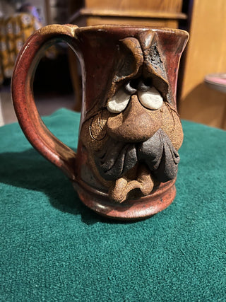 Vintage Mustache Man Pottery Mug RSV|53110