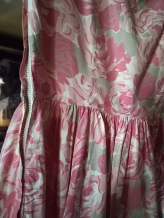 50s Jerry Gilden cotton print dress, S/M. MTS