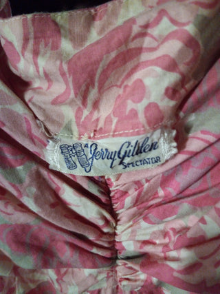 50s Jerry Gilden cotton print dress, S/M. MTS