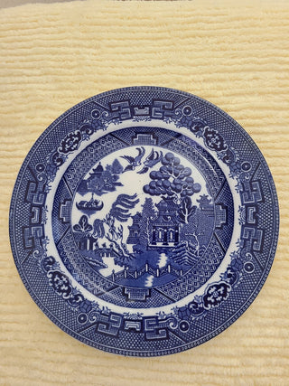 Allertons England Willow Plate, Blue/White, 8-3/4" RCD