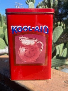 Vtg Kool-Aid Red Tin Collectable Canister RCD|89385