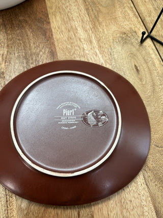 Wavy Stripe Hand-painted Stoneware Plate MTS|118325