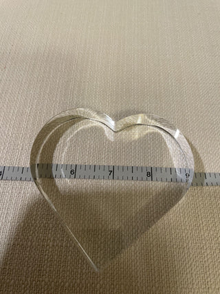 Clear Glass Heart Shaped Paper Weight