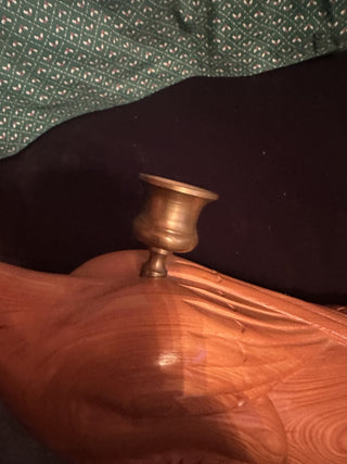 Vintage solid wood duck 9"  Beautifully hand carved and signed #47 VV MTS|130496