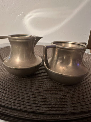 Cream Sugar Pewter Set MTS|128423