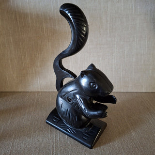 Black Cast Metal Squirrel Nutcracker|74296