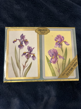 #91 JP SEALED vintage set of Congress Iris playing cards RSV