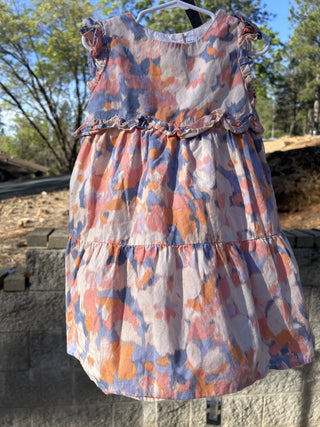 #2 babyGap Tiered Ruffle Dress Pastel Abstract 4 Years