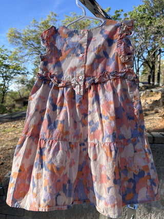 #2 babyGap Tiered Ruffle Dress Pastel Abstract 4 Years