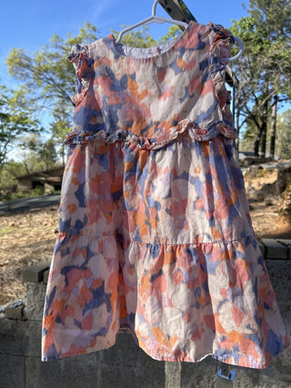 #2 babyGap Tiered Ruffle Dress Pastel Abstract 4 Years