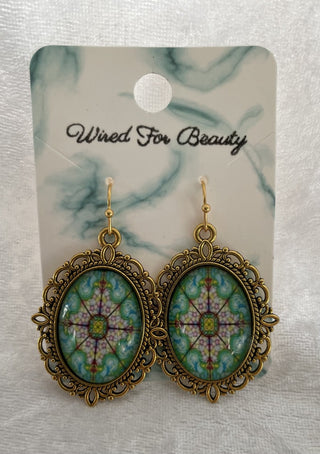 ornate oval earrings RSV