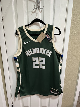 NEW Men’s Sz XL Milwaukee Bucks Middleton Jersey #22 Nike Authentic NBA RCD|117318