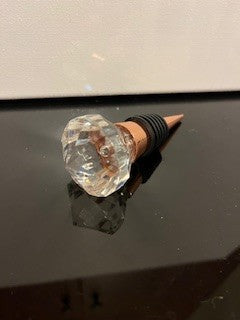 #1073 Glass Knob Wine Stopper