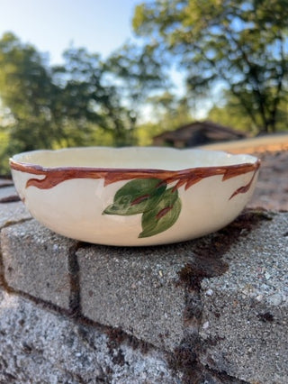 vintage Franciscan earthenware serving bowl in the popular "Apple" pattern