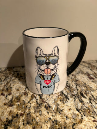 Hipster Bulldog Mug    MTS