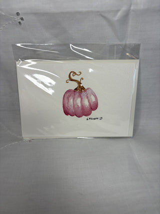 Original Pumpkin Watercolor Card 4x6 RSV